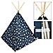 Tenda Tipi Per Bambini Da Gioco Cameretta Giocattolo Interno Esterno Tende Blu - Foto miniatura 4