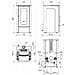 Stufa a Pellet Teorema Plus in Acciaio Potenza 12 kW Colore Bordeaux - Foto miniatura 3