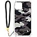 Cover Iphone 11 Con Cordino Design Camouflage Grigio Guess - Foto miniatura 1