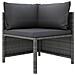 Set Divani Da Giardino 4 Pz Con Cuscini In Polyrattan Grigio - Foto miniatura 2