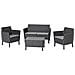 Set Rattan Salemo Lounge Keter Pp Graphite Cf=pz 4 + Cuscini - Foto miniatura 1