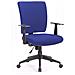 Sedia Da Ufficio Palmerston, Poltrona Direzionale Con Braccioli, Seduta Ergonomica Da Ufficio, 61x65h98/108 Cm, Blu - Foto miniatura 1
