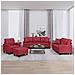 Set Di Divani 4 Pz Con Cuscini Rosso Vino In Similpelle - Foto miniatura 1