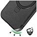 Cover Magsafe Per Iphone 15 Plus Anello Funzione Supporto Nera - Foto miniatura 3