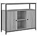 Credenza Grigio Sonoma 100x35x80 Cm In Legno Multistrato - Foto miniatura 2
