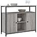 Credenza Grigio Sonoma 100x35x80 Cm In Legno Multistrato - Foto miniatura 3