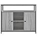 Credenza Grigio Sonoma 100x35x80 Cm In Legno Multistrato - Foto miniatura 8