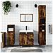 Armadietto Bagno Rovere Fumo 30x30x190 Cm In Legno Multistrato - Foto miniatura 1