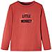 Maglietta Per Bambini Maniche Lunghe Little Monkey Rosso Bruciato 140 - Foto miniatura 1