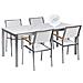 Set Da Giardino Vetro Temperato Bianco 4 Posti 180 Cm Cosoleto - Foto miniatura 5