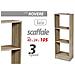 Trade Shop - Libreria Scaffale 3 Ripiani 105x40x24 Cm Mensole In Legno Rovere Moderno 769672 - Foto miniatura 1