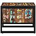Tavolino Salotto Multicolore 50x50x38cm Legno Massello Recupero - Foto miniatura 4