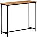 Tavolo Consolle 80x30x74 Cm In Legno Massello Di Mango E Ferro - Foto miniatura 1