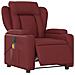 Poltrona Massaggiante Reclinabile Rosso Vino in Similpelle - Foto miniatura 3