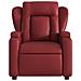 Poltrona Massaggiante Reclinabile Rosso Vino in Similpelle - Foto miniatura 9