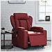 Poltrona Massaggiante Reclinabile Rosso Vino in Similpelle - Foto miniatura 2