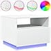 Lusso Casadino -  Tavolino Da Soggiorno Con Luci Led Bianco 50x49x40 Cm - Foto miniatura 1