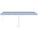 Tenda Da Sole Autoportante Automatica 600x350 Cm Blu Bianca - Foto miniatura 3