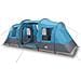 Tenda da Campeggio a Tunnel per 4 Persone Blu Impermeabile - Foto miniatura 1