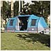 Tenda da Campeggio a Tunnel per 4 Persone Blu Impermeabile - Foto miniatura 4