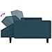 Divano Letto a 2 Posti Blu in Velluto - Foto miniatura 7