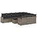 Set Divani da Giardino 11 pz con Cuscini in Polyrattan Grigio - Foto miniatura 1