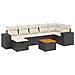 Set Divani da Giardino con Cuscini 8 pz Nero in Polyrattan - Foto miniatura 1