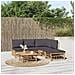 Set Salotto da Giardino 6pz con Cuscini Grigio Scuro Bambù - Foto miniatura 2