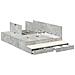 Struttura Letto con Contenitore Grigio Cemento 150x200 cm - Foto miniatura 1