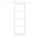 "Porta Scorrevole  con Set Hardware ""ORKDAL"" Bianca Legno Massiccio e Vetro, Porta Interna  con Vetro ""ORKDAL"" Bianca 83x211x4 cm" - Foto miniatura 1