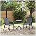 Set Bistro da Giardino 3 pcs Grigio Acciaio - Foto miniatura 4