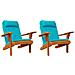 Cuscino per Sedia con cuscino 2 pcs Turchese 58 x 77 x 4.5 cm - Foto miniatura 1