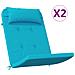 Cuscino per Sedia con cuscino 2 pcs Turchese 58 x 77 x 4.5 cm - Foto miniatura 3