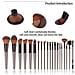 Set Di 20 Pennelli Trucco Con Ciotola Di Pulizia, 8 Piumini E 4 Spugnette - Kit Completo Di Strumenti Cosmetici - Foto miniatura 2