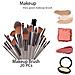 Set Di 20 Pennelli Trucco Con Ciotola Di Pulizia, 8 Piumini E 4 Spugnette - Kit Completo Di Strumenti Cosmetici - Foto miniatura 6
