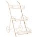 Carrello A 3 Ripiani Per Pentole In Ferro Battuto Bianco 40x34x76 - Foto miniatura 1