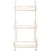 Carrello A 3 Ripiani Per Pentole In Ferro Battuto Bianco 40x34x76 - Foto miniatura 2