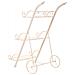 Carrello A 3 Ripiani Per Pentole In Ferro Battuto Bianco 40x34x76 - Foto miniatura 4