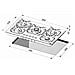 Piano Cottura 5 Fuochi in Vetro Bianco 90 cm - Foto miniatura 4