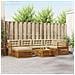 Set di divani da esterno con cuscino 7 pcs Naturale e Beige - Foto miniatura 2