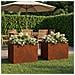 Vaso da giardino 2 pz Ruggine 40 x 30 x 30 cm Acciaio Corten - Foto miniatura 2