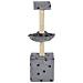 Albero Per Gatti Tiragraffi Sisal 105 Cm Zampe Stampate Grigio - Foto miniatura 3