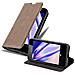 Custodia Compatibile Con Nokia Lumia 550 In Bruno Caffè - Coperchio Protettiva Con Chiusura Magnetica, Funzione Stand E Tasca Per Le Carte - Foto miniatura 1
