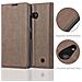 Custodia Compatibile Con Nokia Lumia 550 In Bruno Caffè - Coperchio Protettiva Con Chiusura Magnetica, Funzione Stand E Tasca Per Le Carte - Foto miniatura 5