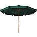 Ombrellone da Esterni con Palo in Legno 330 cm Verde - Foto miniatura 2
