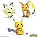 Pokémon Mega Construx Wonder Builders Construction Set Pikachu Evolution Trio 13 Cm - Foto miniatura 1