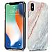 Custodia Compatibile Con Apple Iphone X / Xs In Marmo Bianco Rosa No. 21 - Coperchio Protettivo In Silicone Tpu Con Motivo A Mosaico - Foto miniatura 6