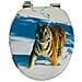 Sedile Wc Copri Vater Universale Frizionato Fantasia In Mdf Chiusura Rallentata *** Fantasia : Tiger - Foto miniatura 2