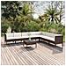 Set Divani Da Giardino 9 Pz Con Cuscini In Polyrattan Marrone - Foto miniatura 1