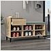 Scarpiera Rovere Sonoma 102x36x60 Cm In Legno Multistrato - Foto miniatura 3